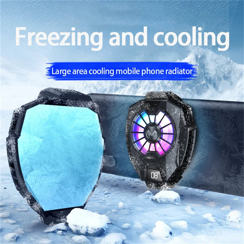 DL05 Mobile Phone Cooler Ice Cooling Fan Radiator For PUBG Phone Cooler System Cool Heat Sink For Cellphones Tablets