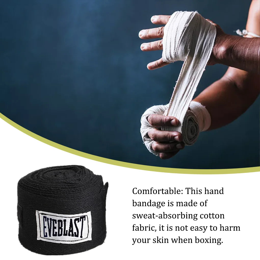 Cotton Boxing Bandages Soft & Elastic Hand Wraps for Sanda, Muay Thai, Karate - Protects Fists Wrists & Enhances Fitness