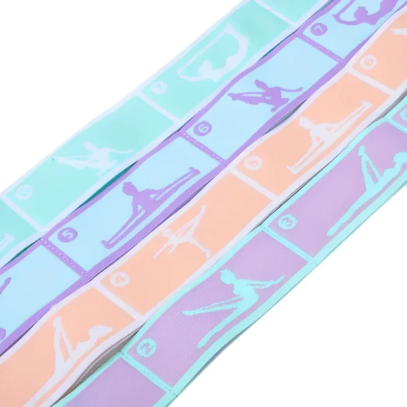 Resistance Band Yoga Auxiliary Stretching Belt Adult Latin Training Elastic Bands Beginner Pilates Dance Loop Fitness Tension