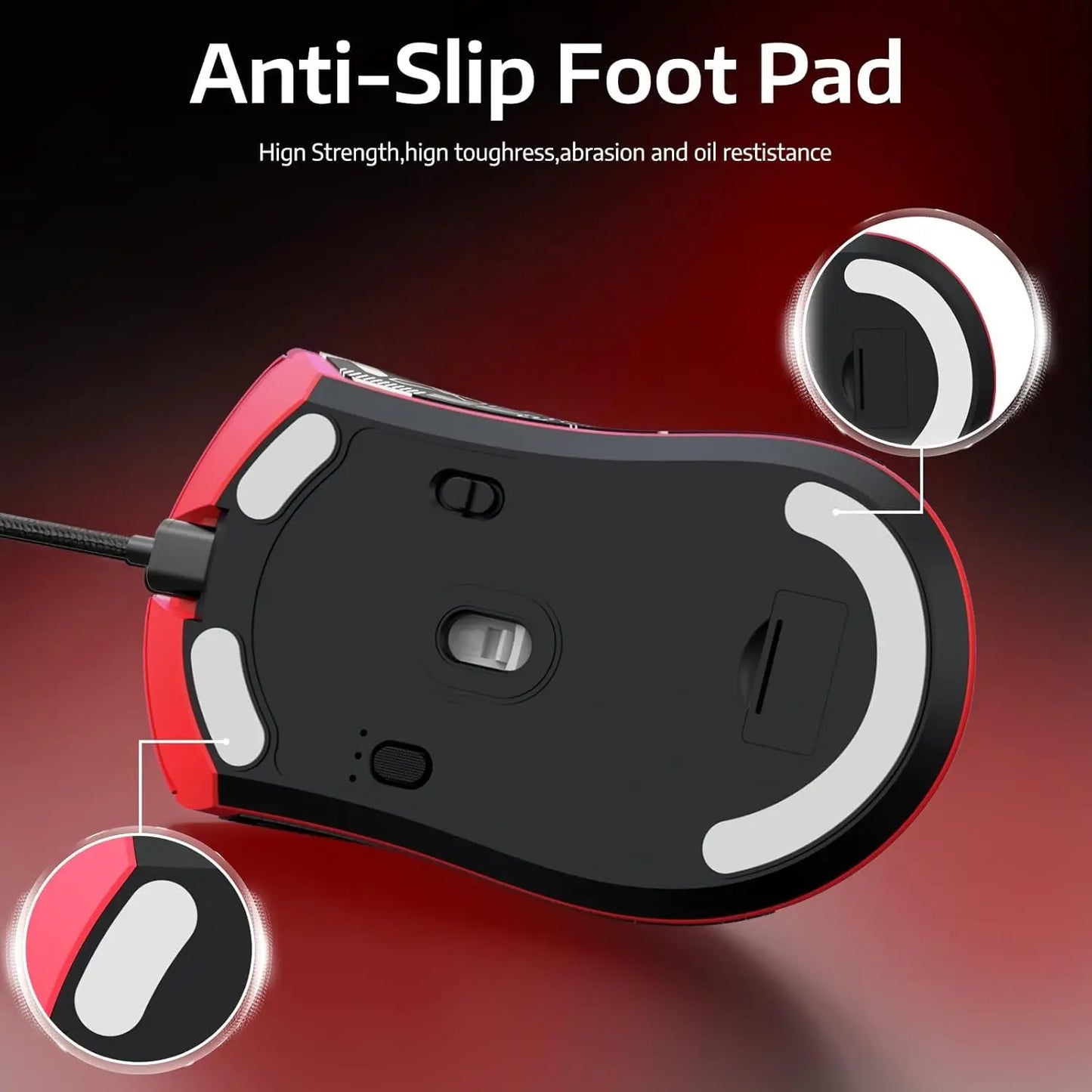 Original ATTACK SHARK R1 Wireless Gaming Mouse,Tri-Mode Connection (2.4G/Wired/BT5.2),55g Lightweight, for PC/Laptop/Win/Mac