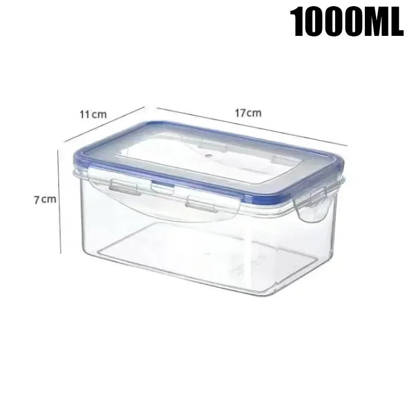 Kitchen Refrigerator Rectangular Sealed Refrigerator Storage Box with Lid Plastic Crisper Microwave-heated Lunch Box Storage Box