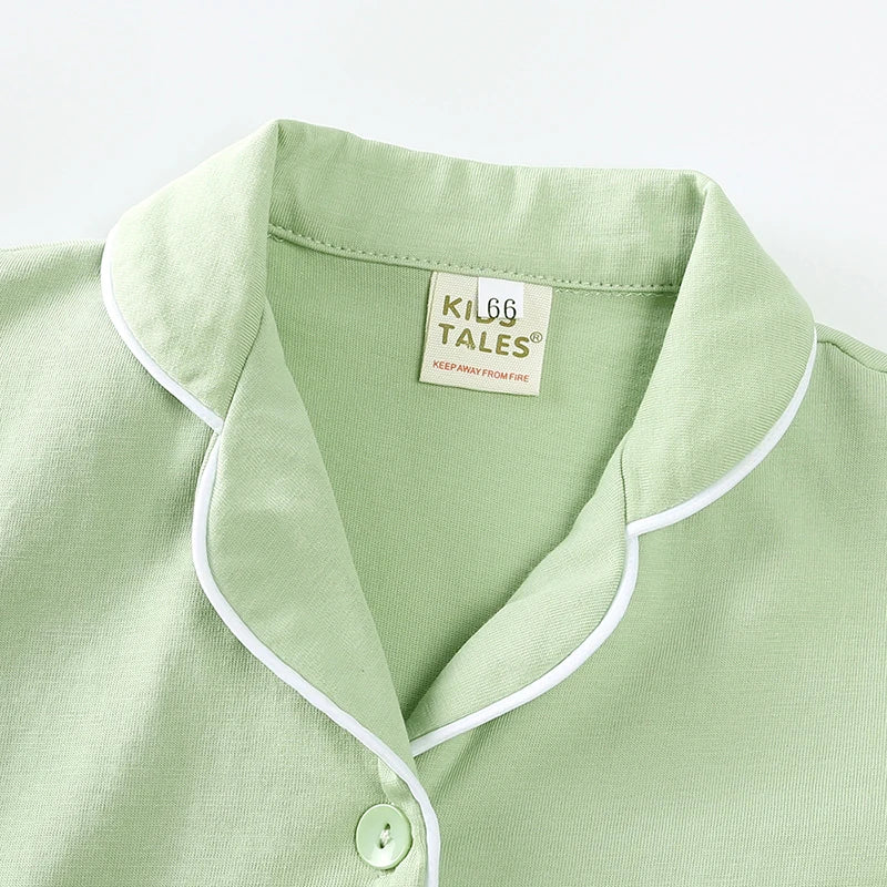 Summer Baby Pajamas Romper Button Short Solid Clothes For 0- 3Y Cute Breathable Jumpsuit Newborn Boys Girls Pyjamas