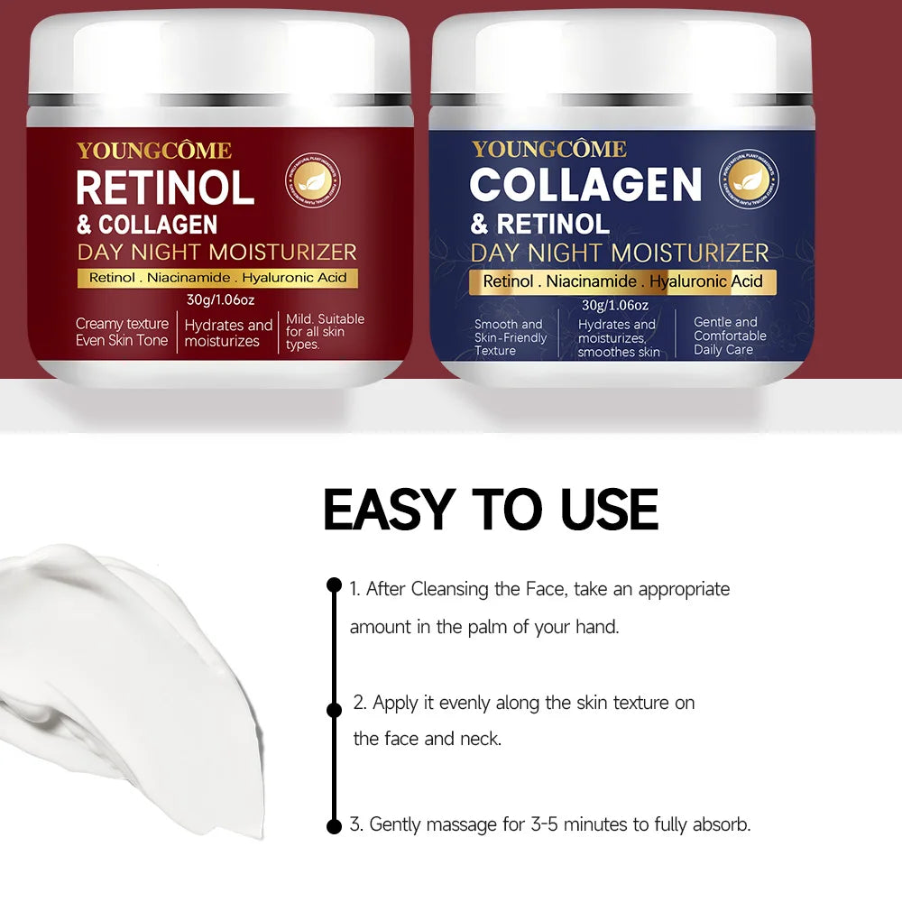 Retinol Face Skin Care Retinol Collagen Cream Anti-aging Wrinkle Deep Hydration Moisturizing Skin Health Whitening Exfoliation