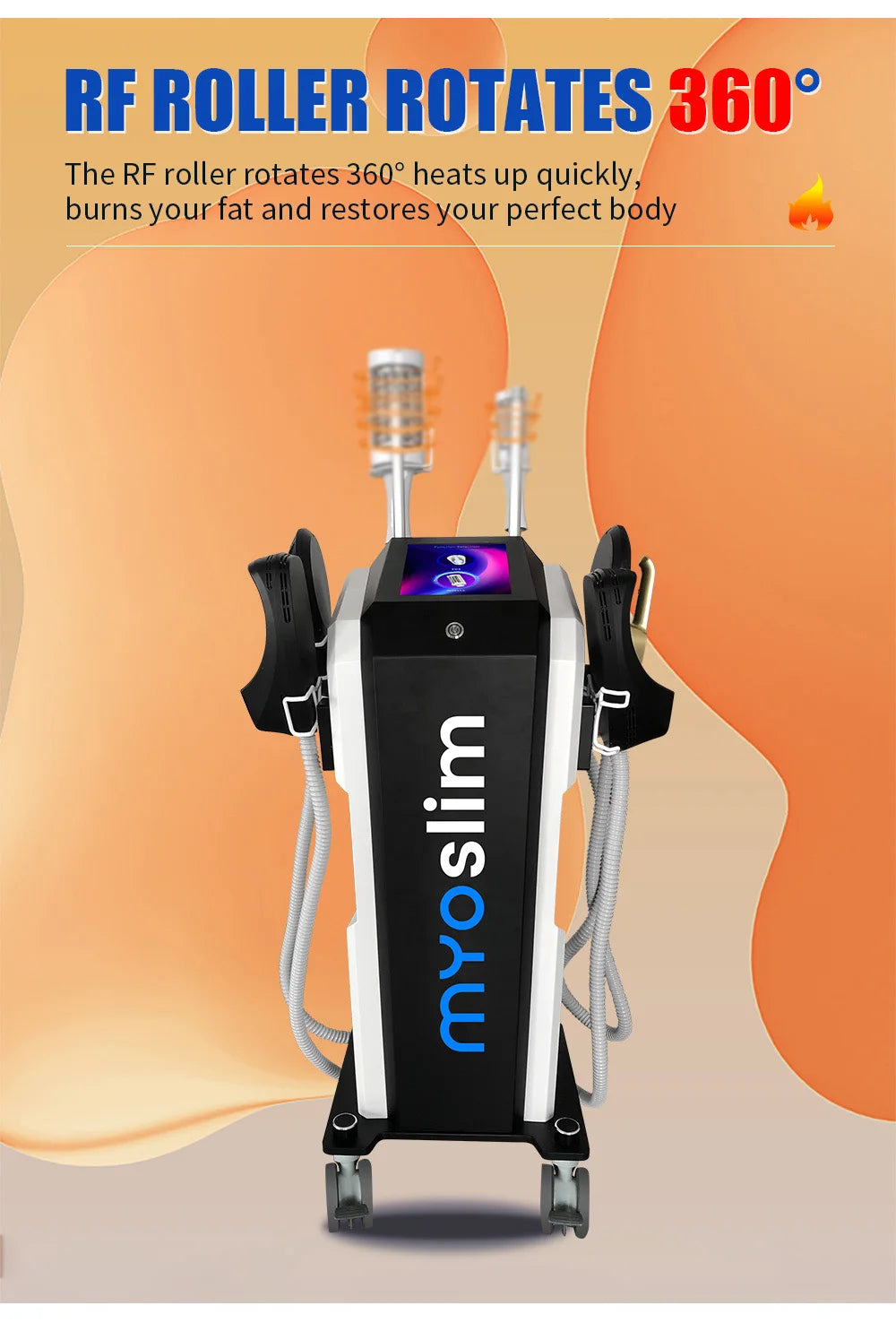 15 Tesla 6500W roller MYOSlim Neo muscle energy weight loss machine HI-EMT facial shaping machine SPA device