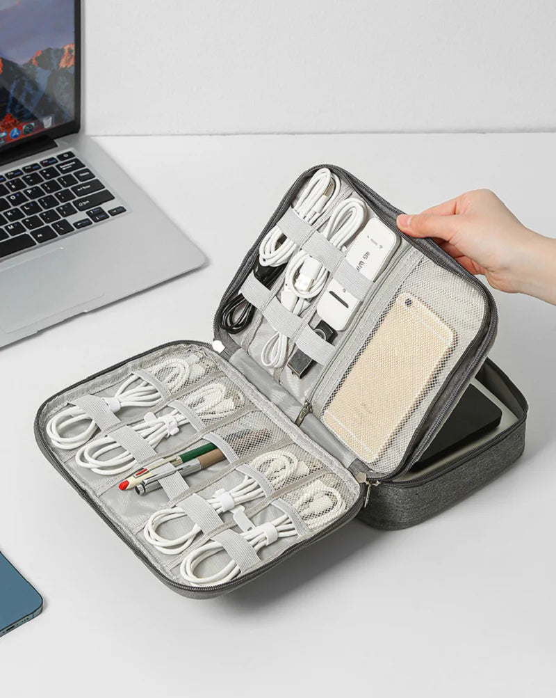 Travel Cable Bag Waterproof Digital USB Charger Storage Bag Portable Office Charging Line Wire Organizer Travel Cable Organizer