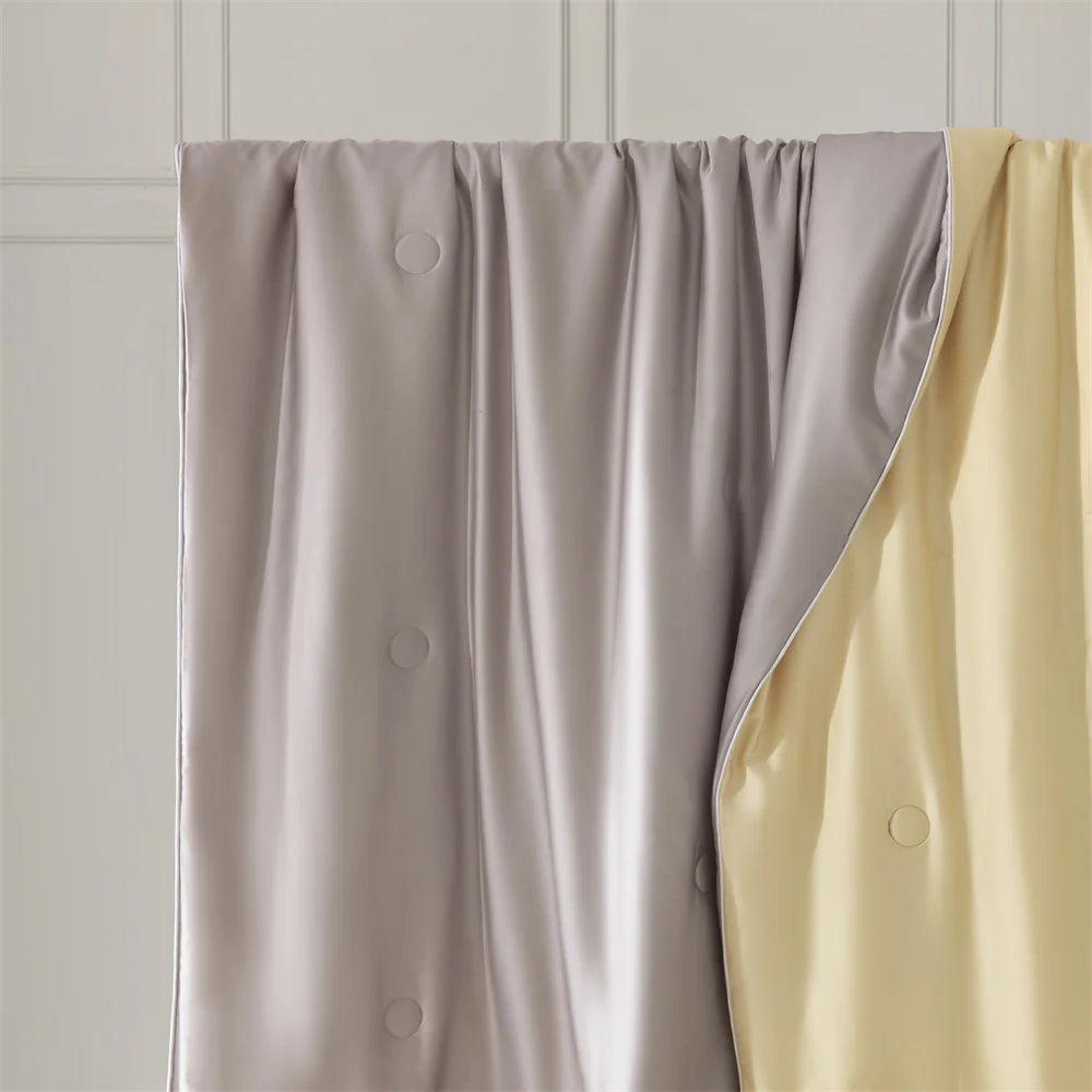 1pc Blue Cooling Summer Quilt Comforter Smooth Breathable Skin-friendly Lightweight Soft Home Bedding Blanket