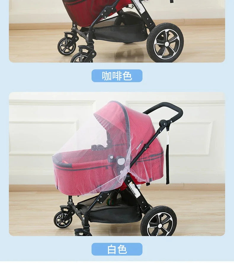 Summer Mosquito Net for Baby Stroller Pram Insect Net Infants Pushchair Cart Safe Protection Mesh Pram Stroller Accessories