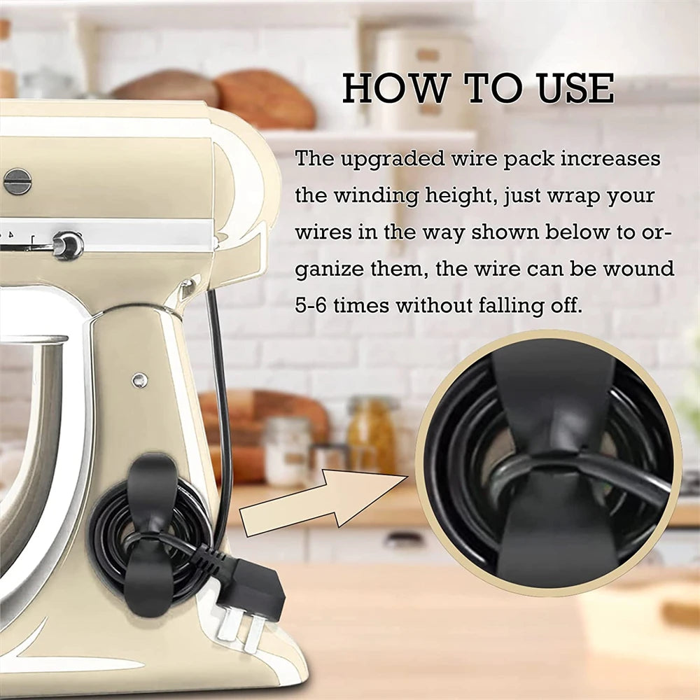 Cord Winder Organizer Kitchen Cord Wrapper Cable Management Clip Holder For Air Fryer Coffee Machine Fixer Data Line Fixed Clip
