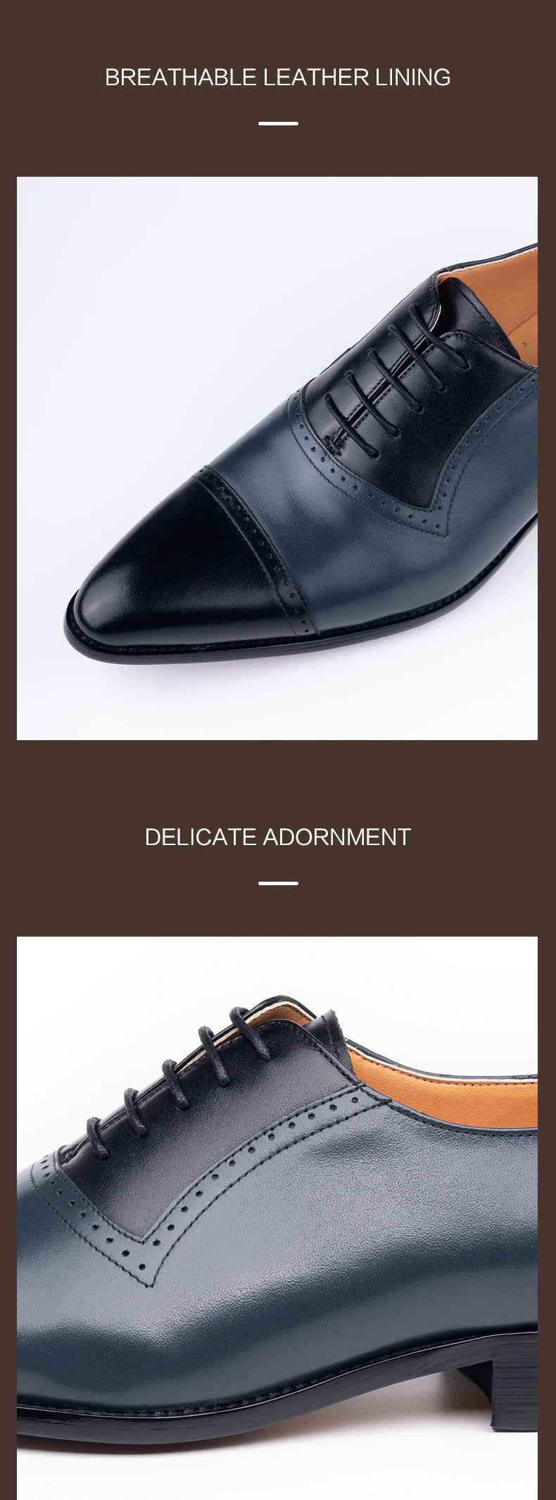 Business Versatile Lace-Up Fashion Dress Shoes Formal Office Casual Breathable Men Suit Footwear Oxford Style New Arrival Design