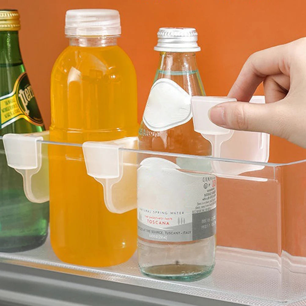 Fridge Storage Partition Board Kitchen Gadgets Storage Splint Free Adjustment Multifunctional Supplies for Beverages Milk Spices