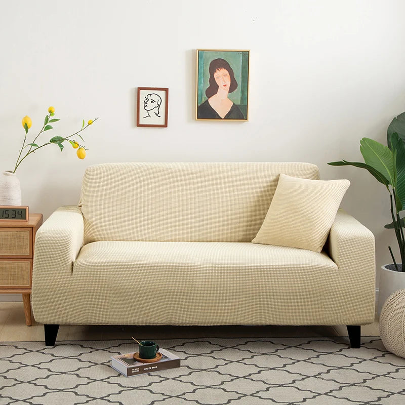 Sofa Cover Elastic For Living Room Home Jacquard Stretch Slipcovers Corner Couch Covers 1/2/3/4 Seater L Shape Free Shopping