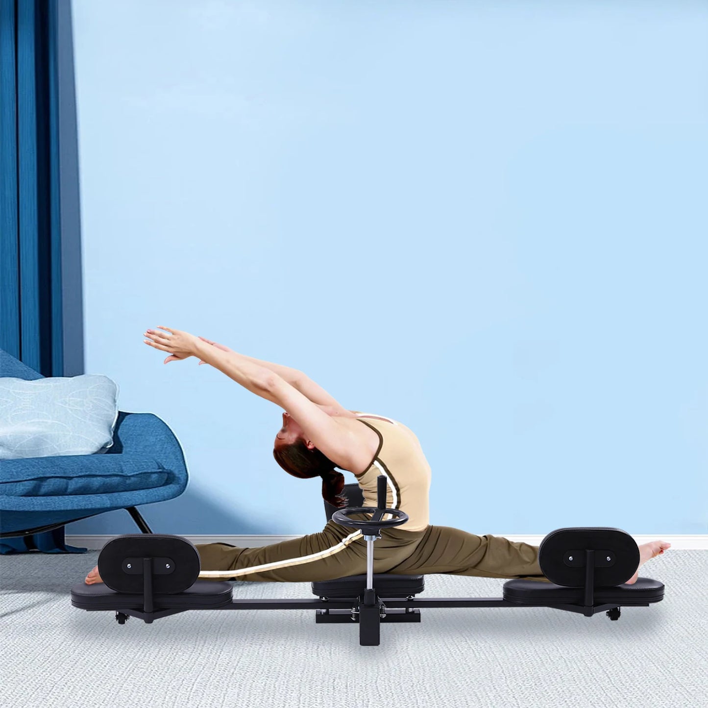 Heavy Duty Leg Stretcher Machine Gymnastics Yoga Splits Leg Stretching Flexibility MMA Home Gym Training Fitness Equipment