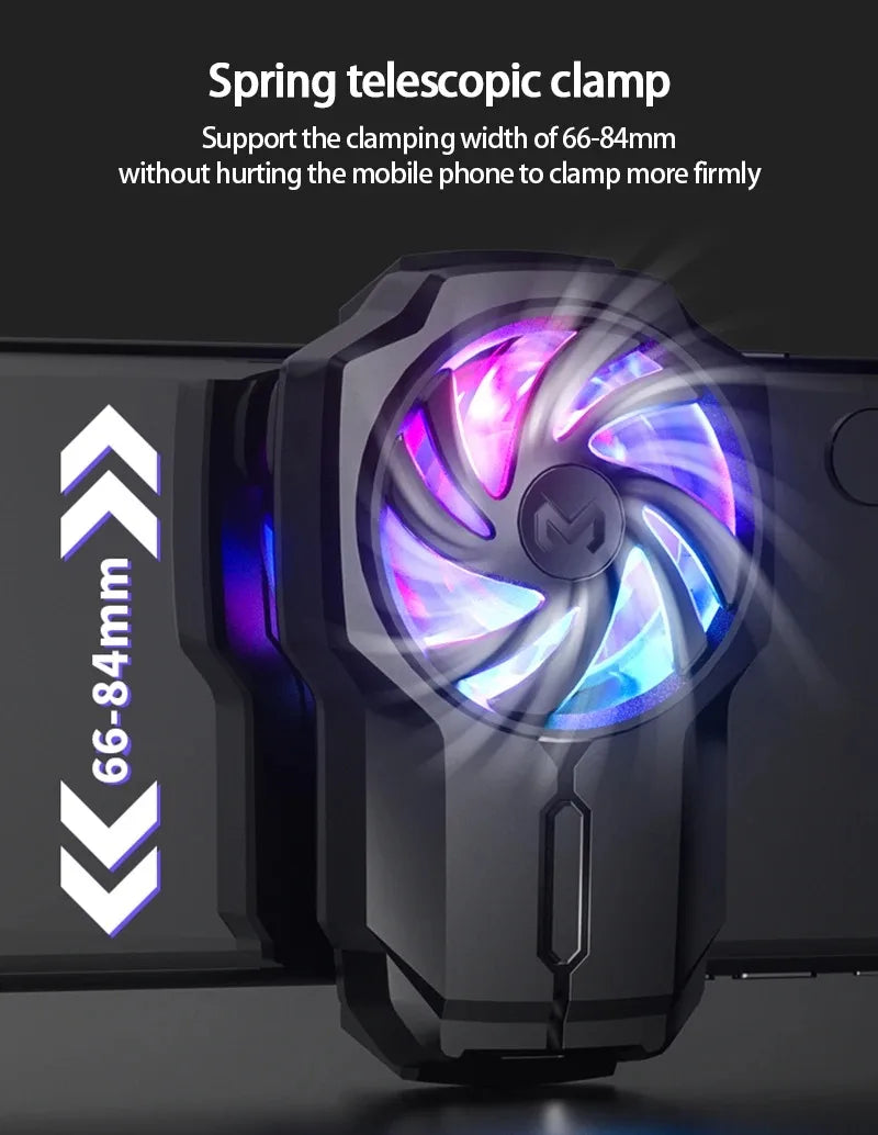 DL05 Mobile Phone Cooler Ice Cooling Fan Radiator For PUBG Phone Cooler System Cool Heat Sink For Cellphones Tablets