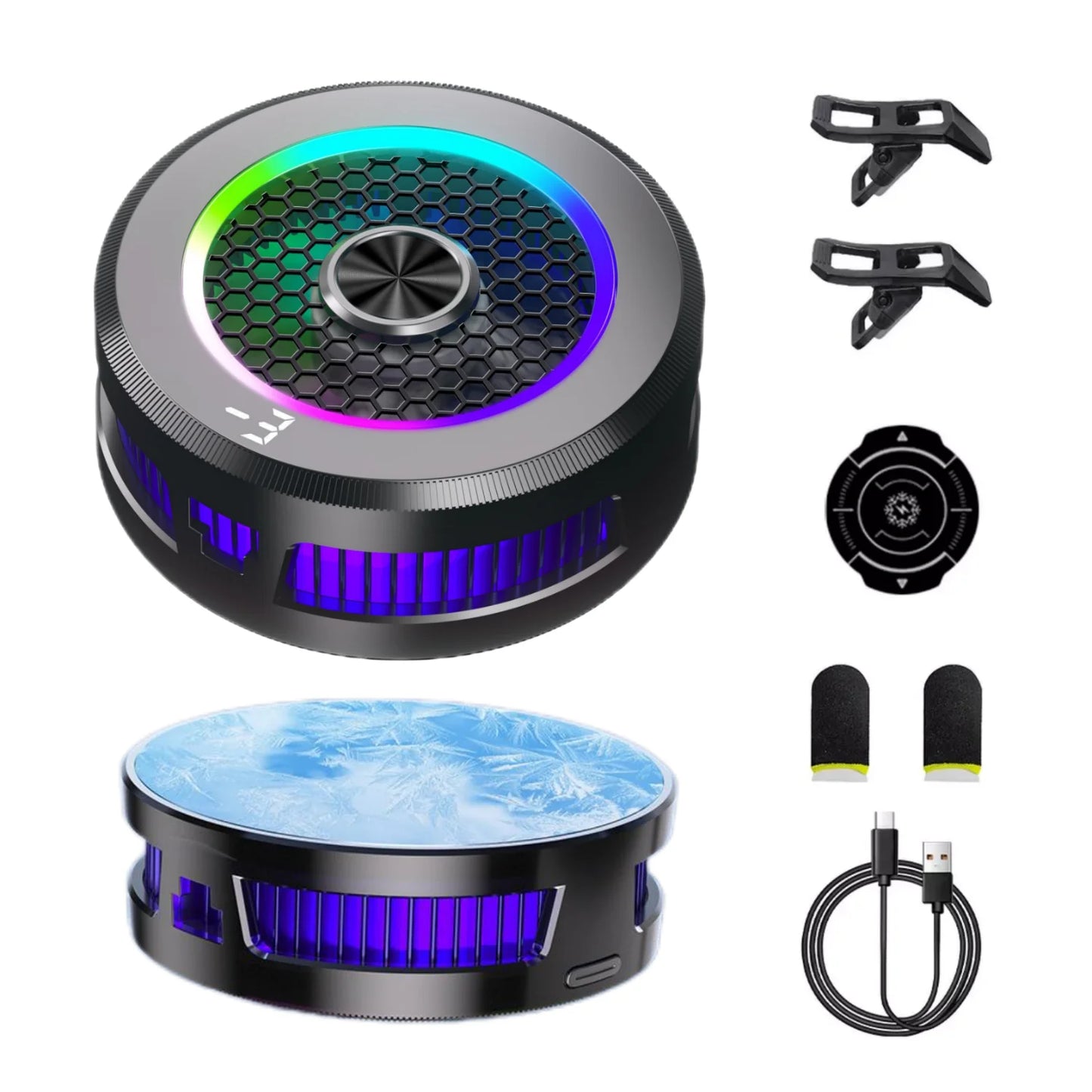 15W Extreme Cooling Phone Cooler with Ice Generation, Semiconductor Phone Cooler, Magnetic & Clip-on for iPhone/Xiaomi/VIVO/OPPO