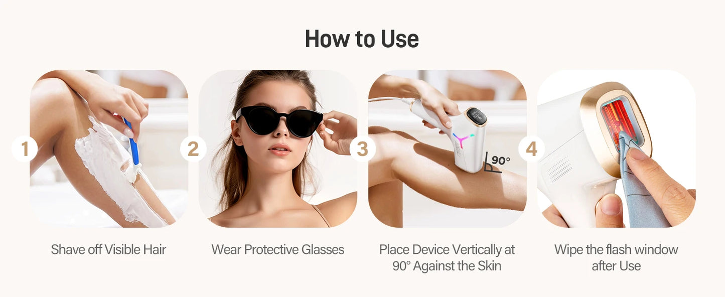 Laser Hair Removal 0.1S/flash 999900+ 22J IPL Hair Remover 3 Modes Body Face Bikini Home Treament Laser Epilator for Women Men