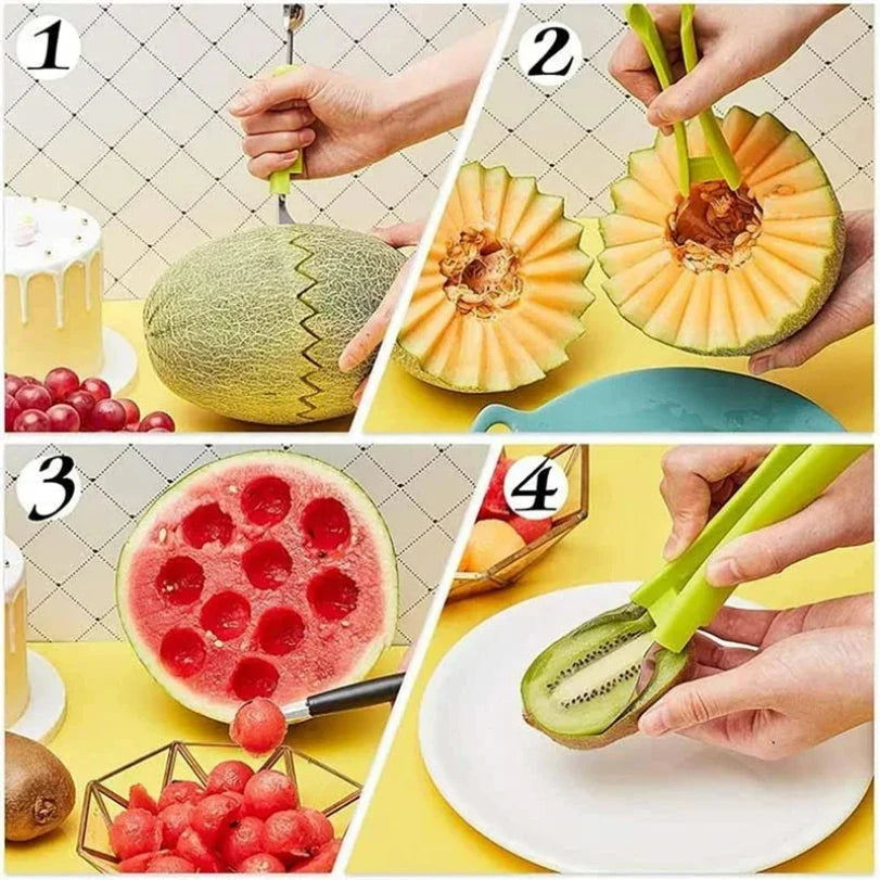 Melon Scoops Fruit Cutting Tool Watermelon Knife Slices Different Innovative Kitchen Utensils Accessorie Useful Things for Home