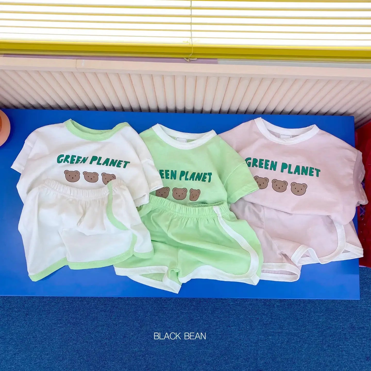 Baby Summer Tracksuits Cute Bear Print Cotton T-shirt+Short Child New Casual Sports Clothes Sets Babies Fashion Set