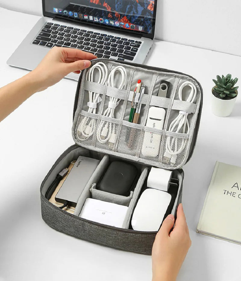 Travel Cable Bag Waterproof Digital USB Charger Storage Bag Portable Office Charging Line Wire Organizer Travel Cable Organizer