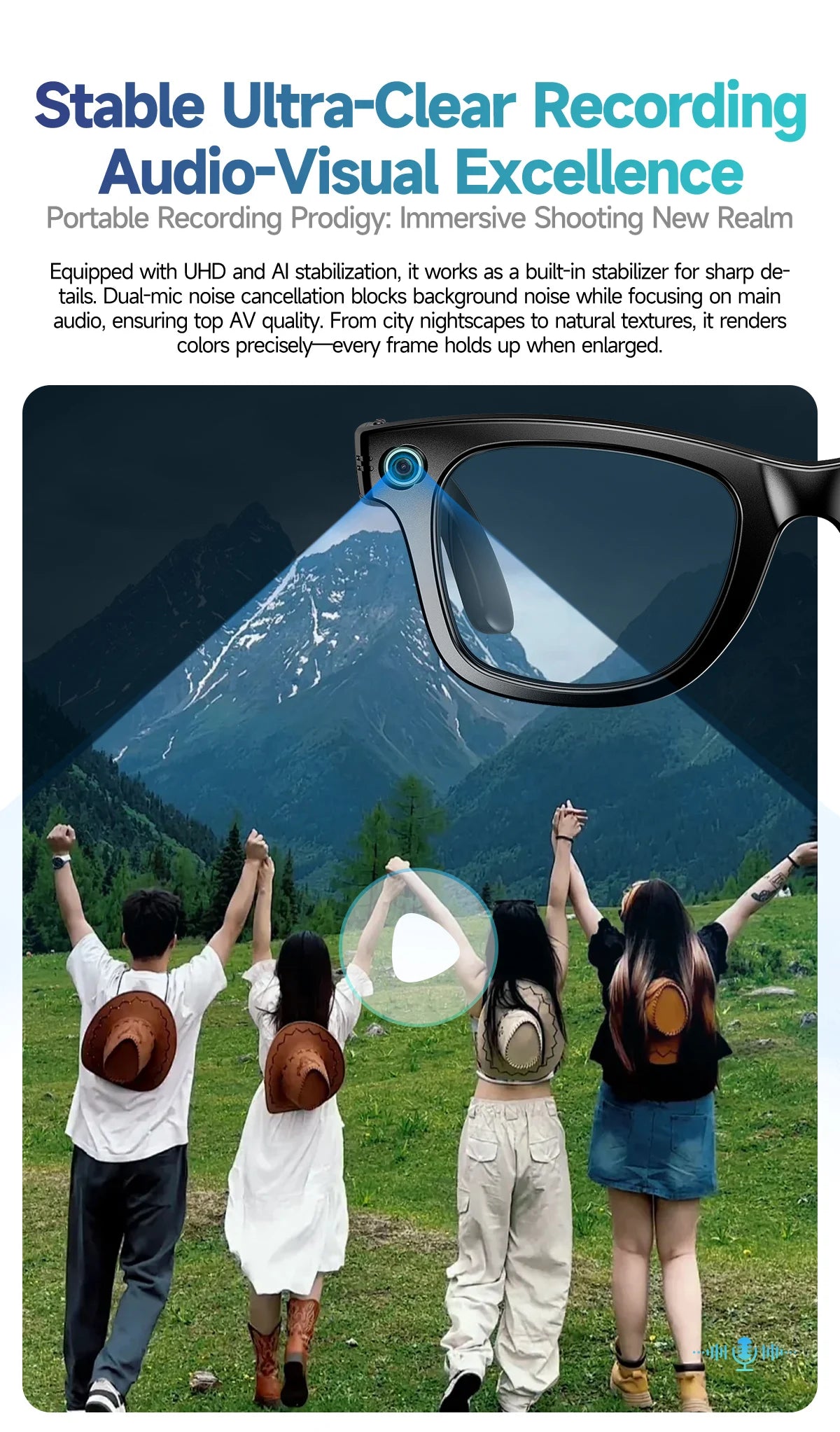 LIGE New Photochromic Lenses Smart Glasses 800W Camera HD Video Recording Bluetooth Call Glasses AI Smart Translation Sunglasses