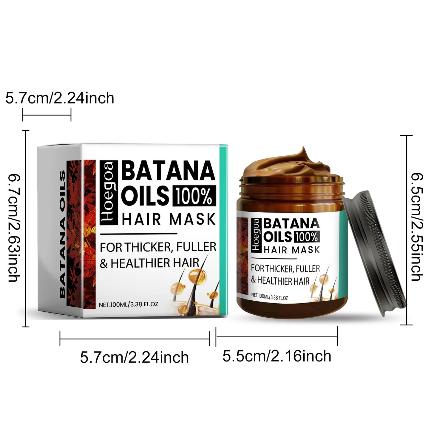 100% Pure Organic Hair Mask Batana Oil Hair Growth Oil Natural Treatment Nourishing Reduce Hair Loss Anti-Breakage Hair Products