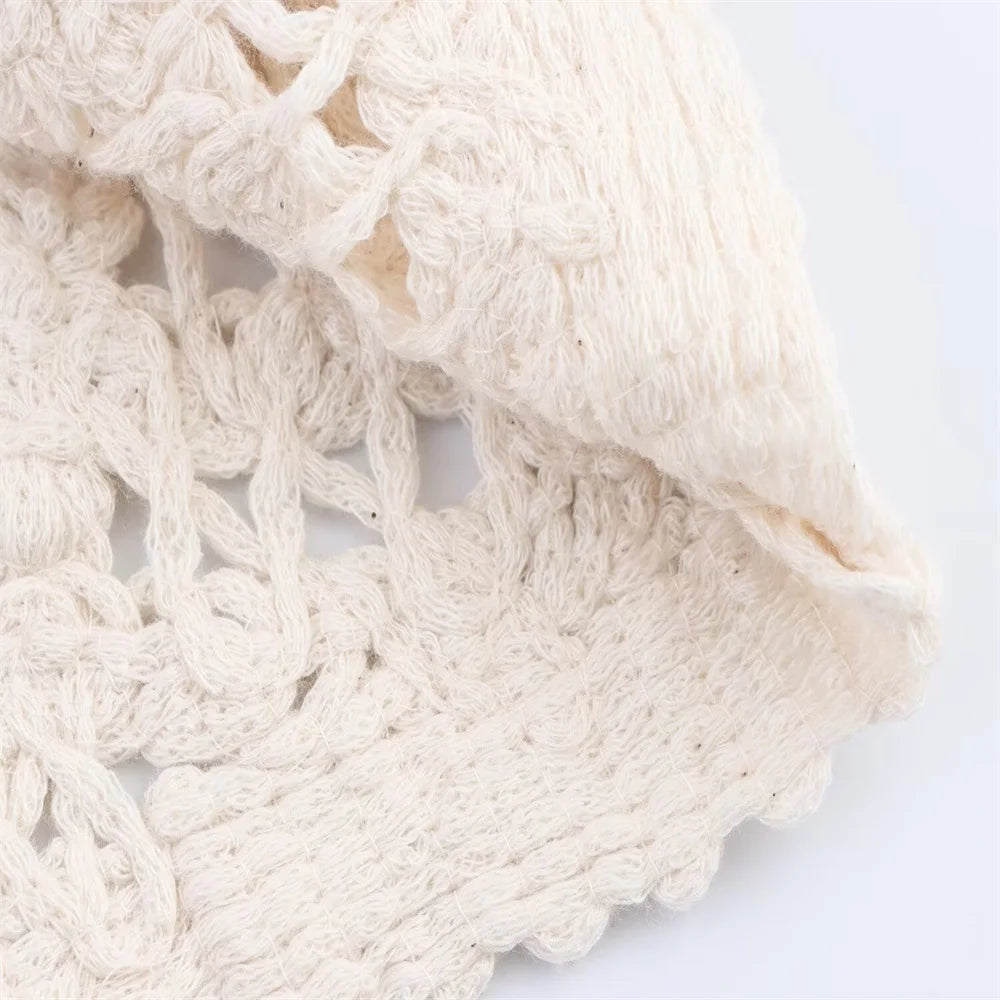 New summer women's clothing sweet and elegant casual hollow-out knitted shirt