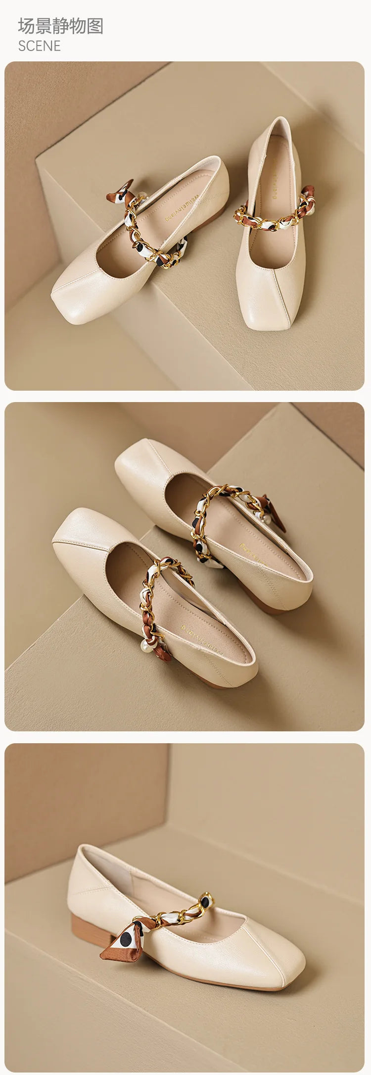2023 spring and autumn women's shoes High heel Korean style fashion pearl design career and party wear Ladies Casual Mary Jane