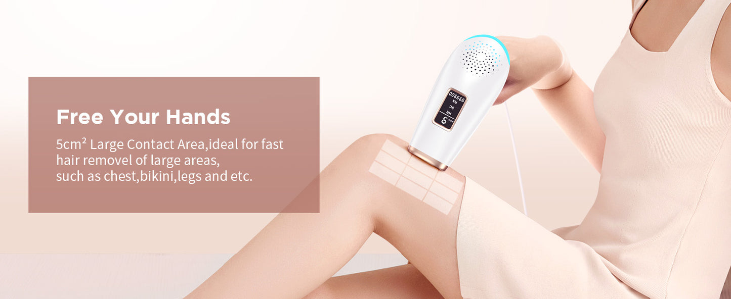 IPL Hair Removal Laser Device 999900 + Flashes Auto Manual Dual Mode for Men Women Facial Bikini Hair Laser in 4 Weeks Home Use