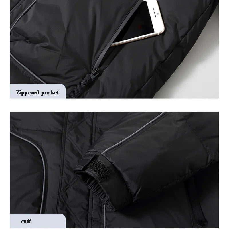 Nanjiren  Winter Coat Short Frivolous Loose Parkas Stand Collar New Men Down Jacket Warm Trend Outwear Leisure Handsome Overcoat