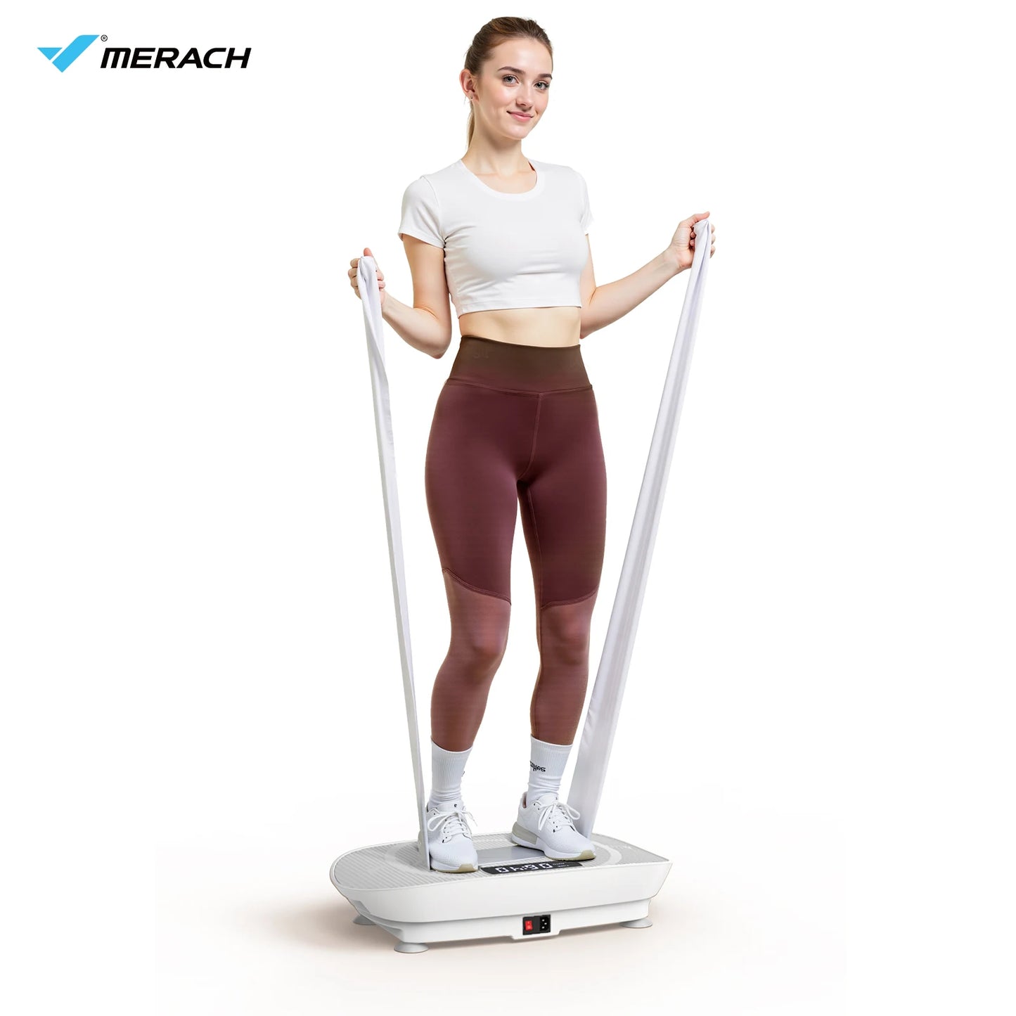 MERACH Vibration Plate Device Powered Vibration Platform for Full Body Training Fat Burning&Muscle Building Weight Loss&Shaping