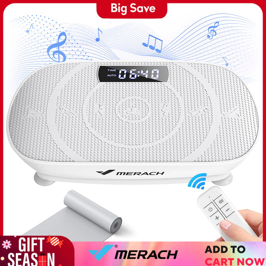 MERACH Vibration Plate Device Powered Vibration Platform for Full Body Training Fat Burning&Muscle Building Weight Loss&Shaping