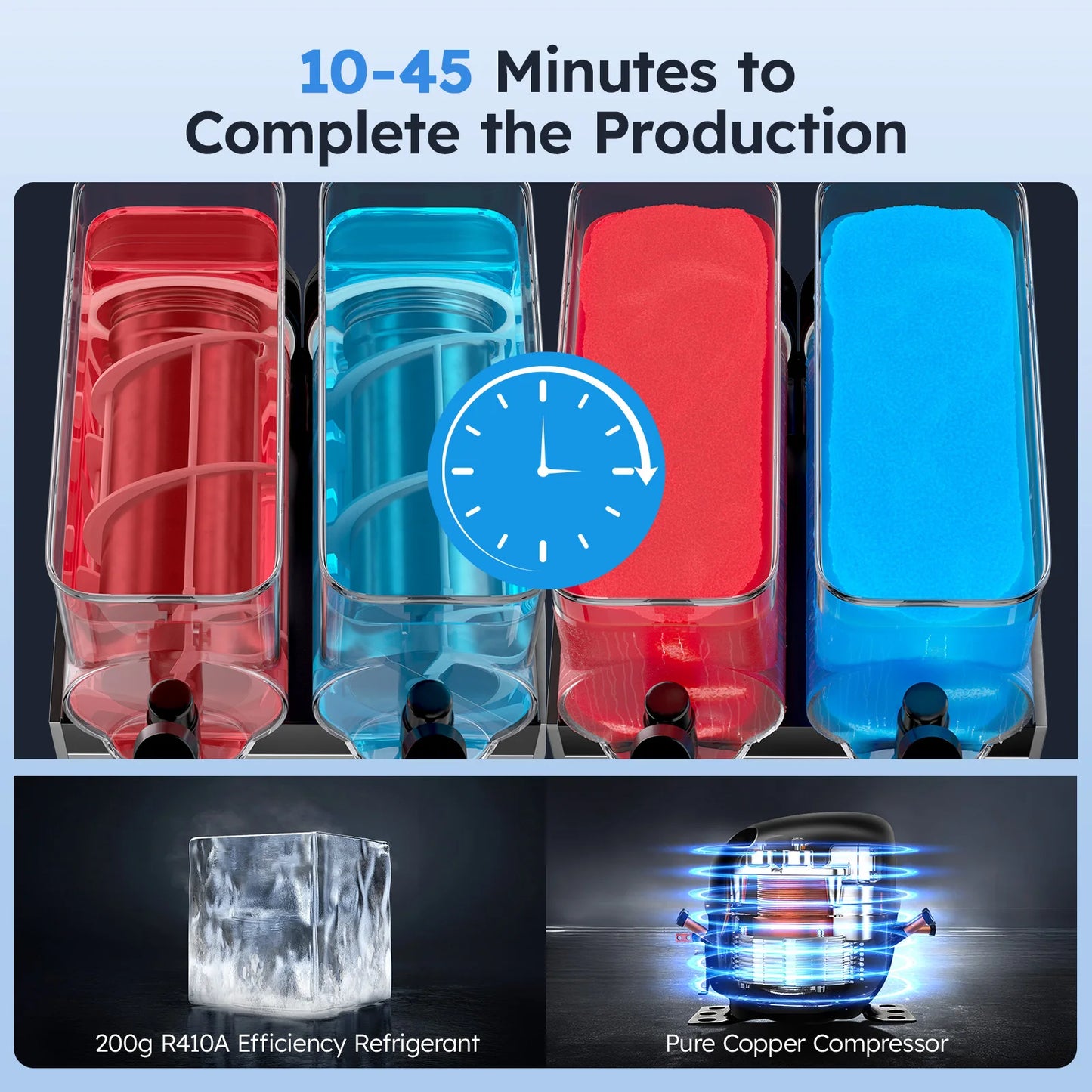 Commercial Slushie Machine 8Gal / 30L 2-Flavor Margarita Frozen Drink Maker Smoothie Maker 110V Kitchen Freezing Appliance