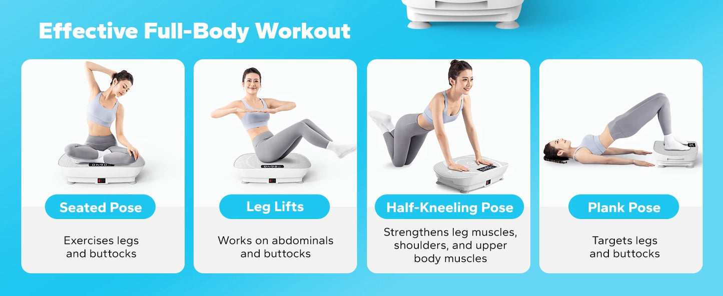 MERACH Vibration Plate Device Powered Vibration Platform for Full Body Training Fat Burning&Muscle Building Weight Loss&Shaping