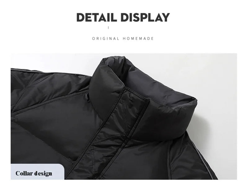 Nanjiren  Winter Coat Short Frivolous Loose Parkas Stand Collar New Men Down Jacket Warm Trend Outwear Leisure Handsome Overcoat