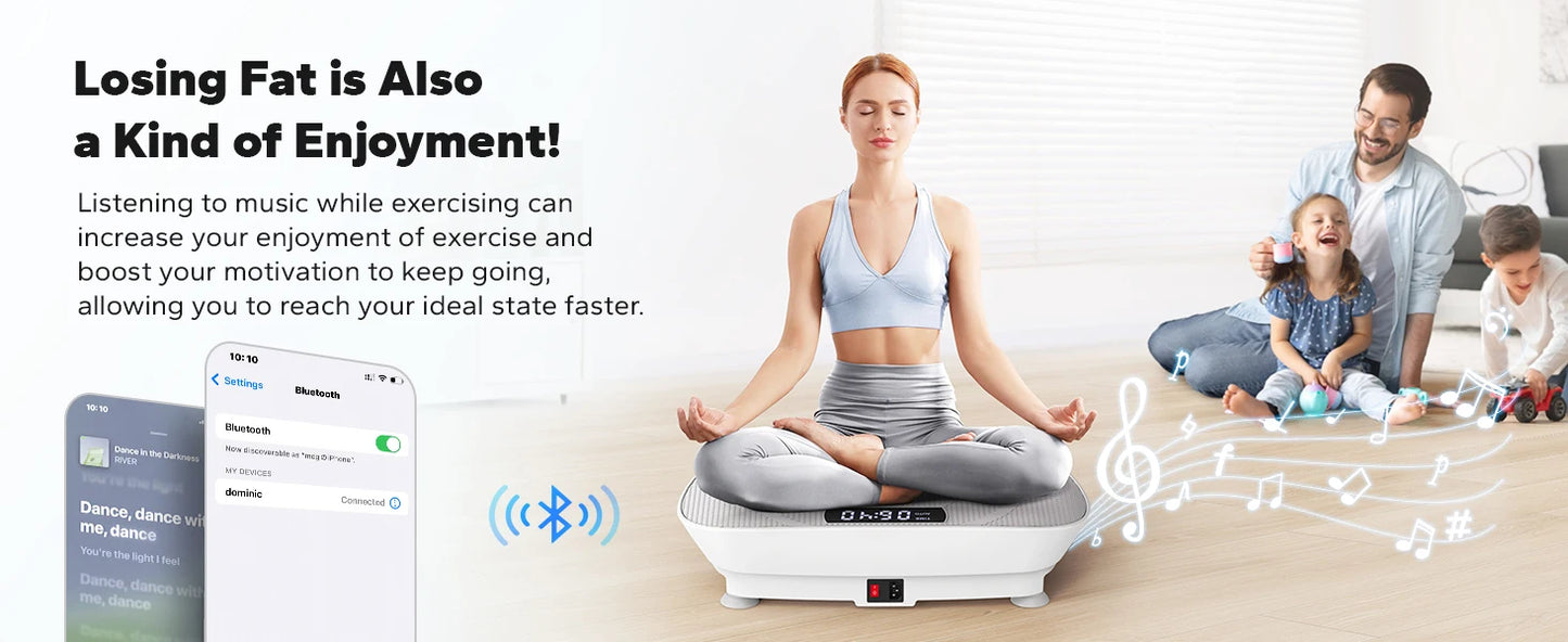MERACH Vibration Plate Device Powered Vibration Platform for Full Body Training Fat Burning&Muscle Building Weight Loss&Shaping