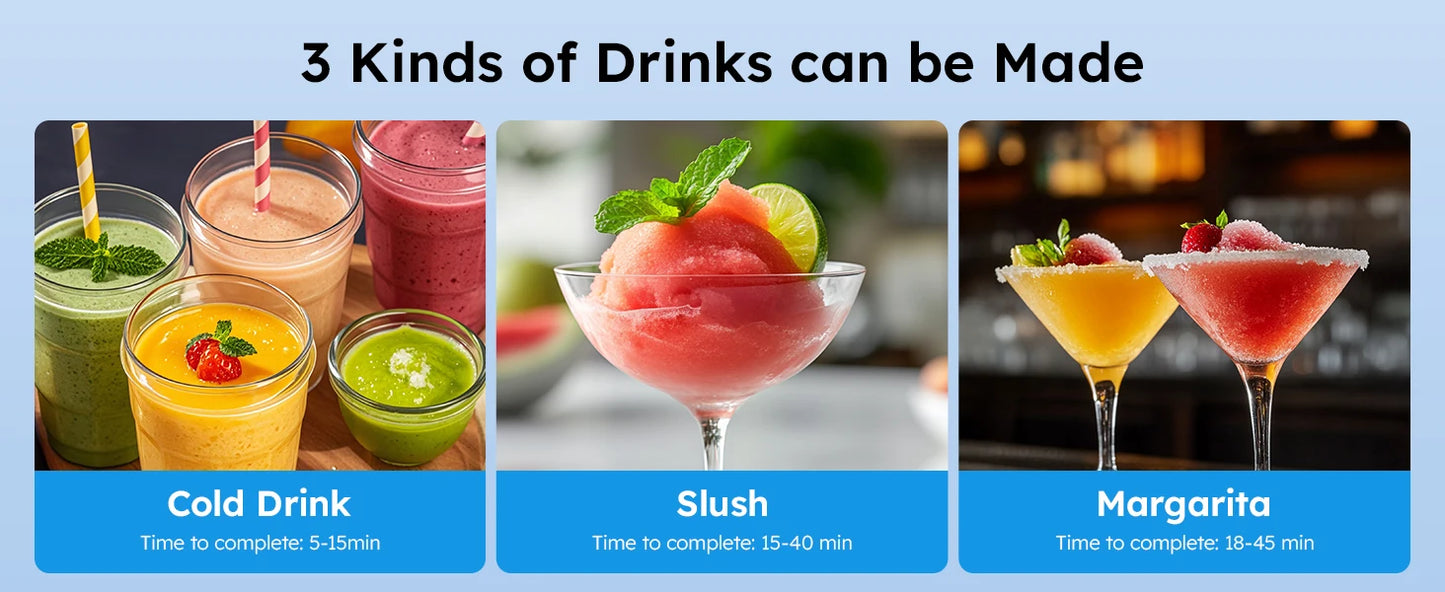 Commercial Slushie Machine 8Gal / 30L 2-Flavor Margarita Frozen Drink Maker Smoothie Maker 110V Kitchen Freezing Appliance
