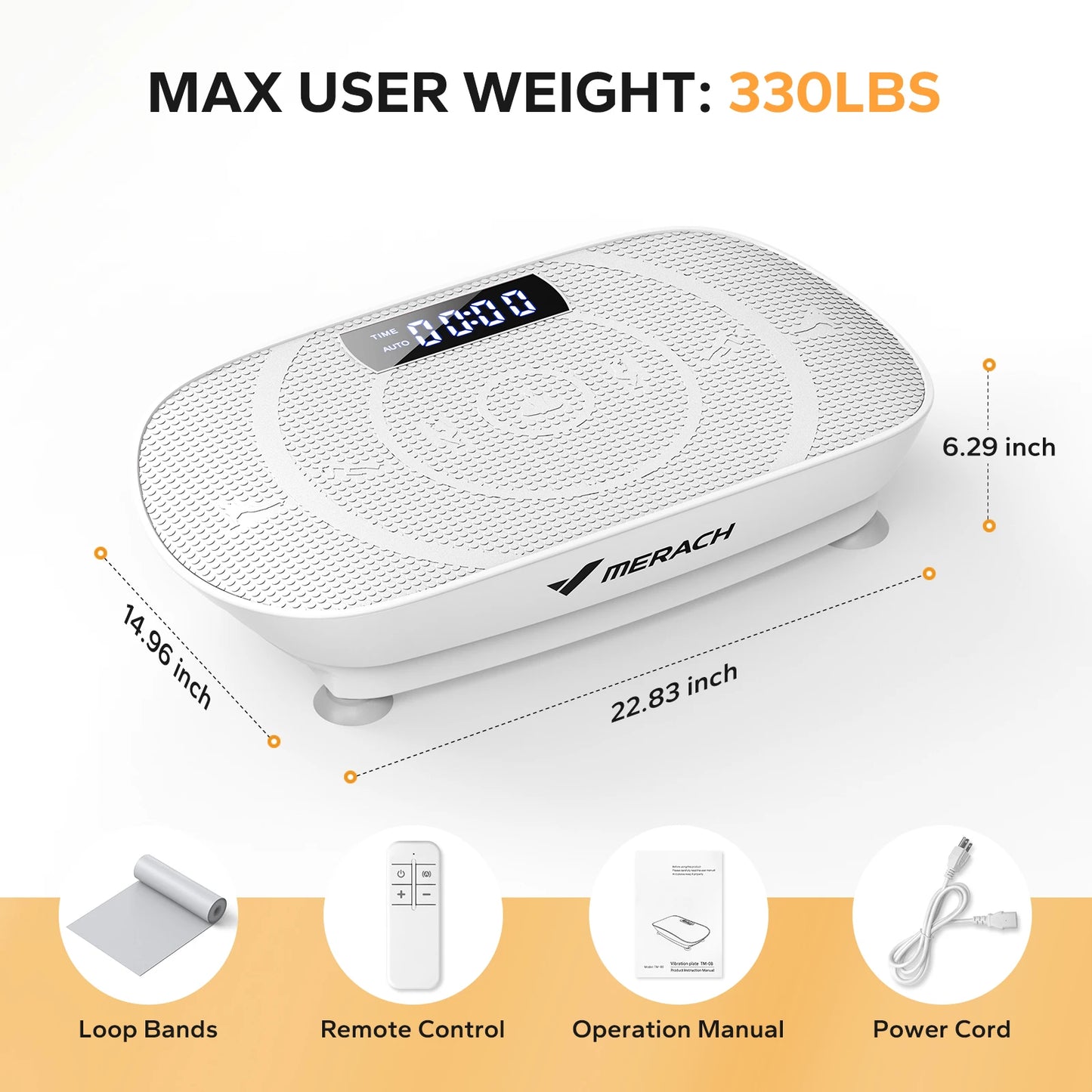MERACH Vibration Plate Device Powered Vibration Platform for Full Body Training Fat Burning&Muscle Building Weight Loss&Shaping