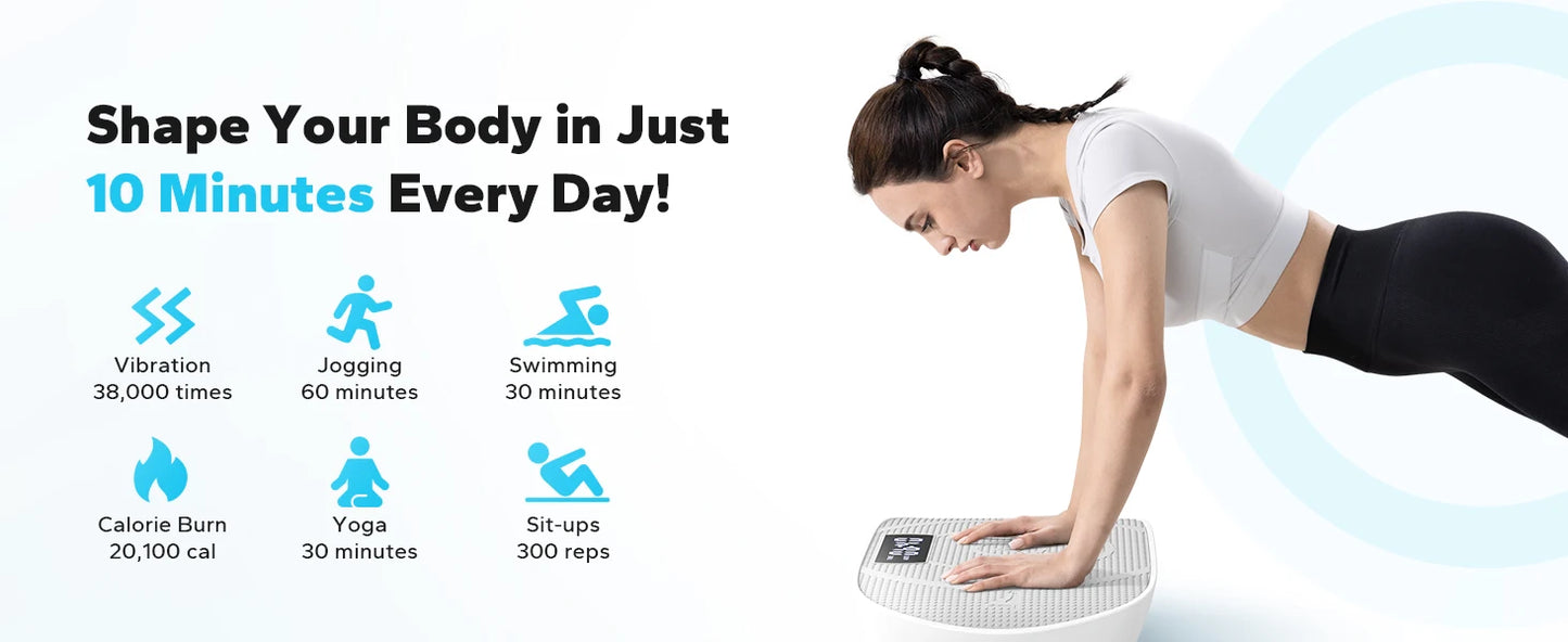 MERACH Vibration Plate Device Powered Vibration Platform for Full Body Training Fat Burning&Muscle Building Weight Loss&Shaping