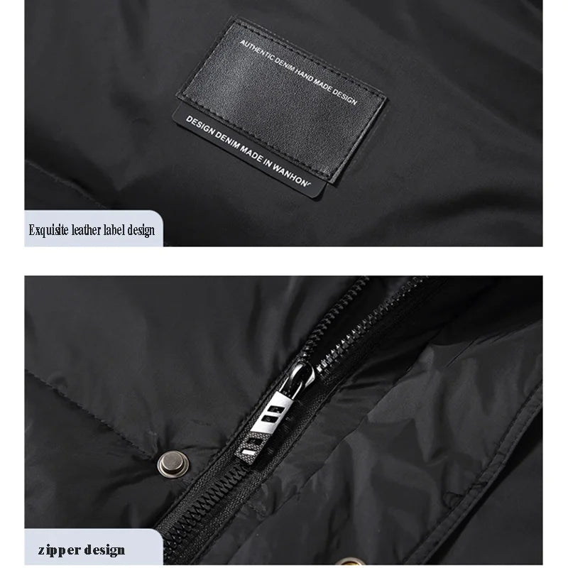 Nanjiren  Winter Coat Short Frivolous Loose Parkas Stand Collar New Men Down Jacket Warm Trend Outwear Leisure Handsome Overcoat