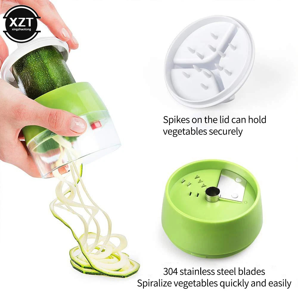 Handheld Duty Spiralizer Vegetable Slicer Vegetable Spiral Slicer Cutter Zucchini Pasta Noodle Spaghetti Maker Kitchen Gadgets