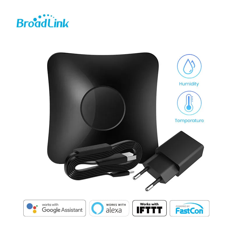 BroadLink RM4 Pro + HTS2  RF/IR Temp and Humidity Sensor Version Wireless Universal Remote Hub with Smart Home Solution