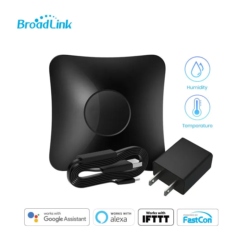 BroadLink RM4 Pro + HTS2  RF/IR Temp and Humidity Sensor Version Wireless Universal Remote Hub with Smart Home Solution