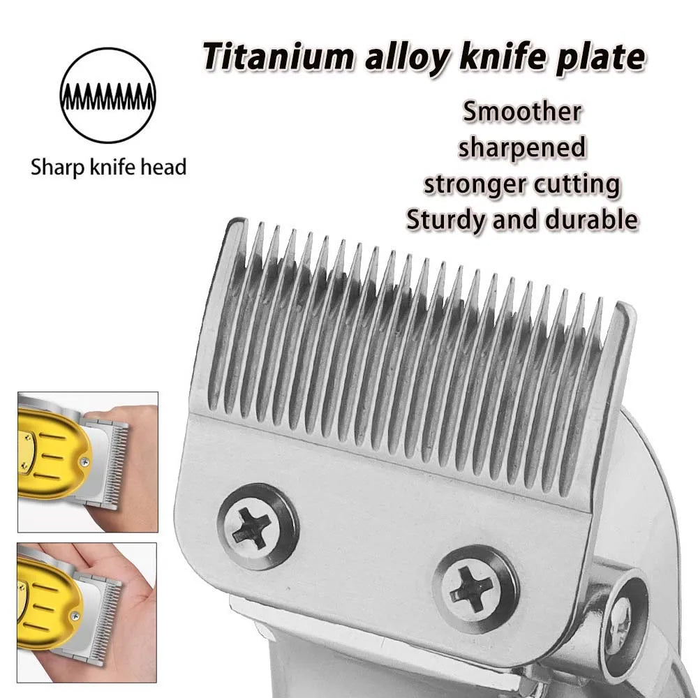 Professional Hair Clippers/Hair Trimmer/Beard Shaver for Men - Cordless Barber Clipper Hair Cutting Kit, Haircut Grooming Kit