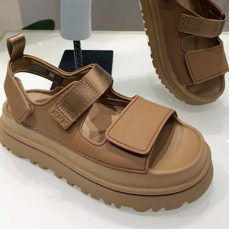 Summer 2025 New Casual Low-heeled Thick-soled Beach Sandals, A Bestseller in Women's Fashion