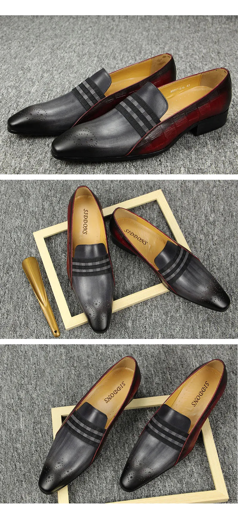 Sandals Men Shoes High Quality Genuine Leather Comfortable Loafer Dress Shoe Classic Double Color Matches Business Suit of Males