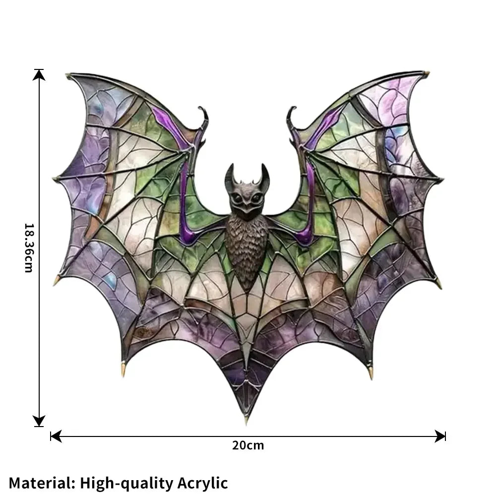 Halloween Bat Acrylic Window Hanging Gothic Bat Hanging Ornament Bat Hanger Pendant Home Car Ornament Versatile Halloween Decor