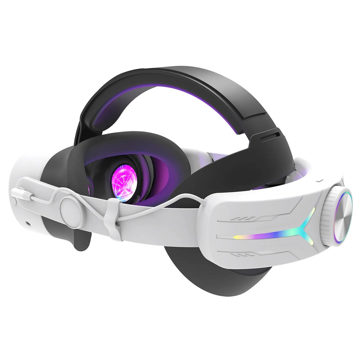 head strap with RGB Lights 12000mah Rechargeable Battery for Meta Quest 3/3S Gaming head strap VR Accessory Compatible