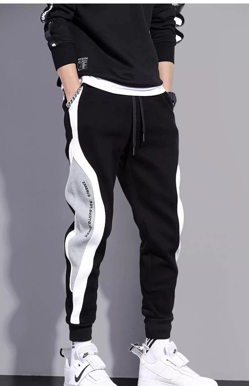 11 Print Men's Sweatpants Patchwork Jogging Pants Male Outfit Loose Trousers Straight Pants New Spring Autumn Fashion Clothes