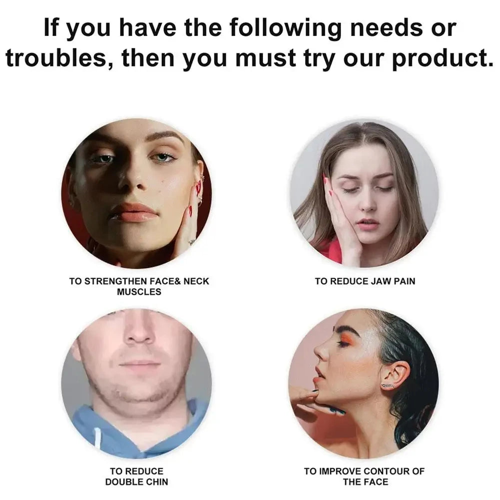 Jaw Exerciser Neck Toning Jawline Exercise Face Muscle Trainer V Shape Faceshape Fitness Resistance Levels Double Chin Reducer