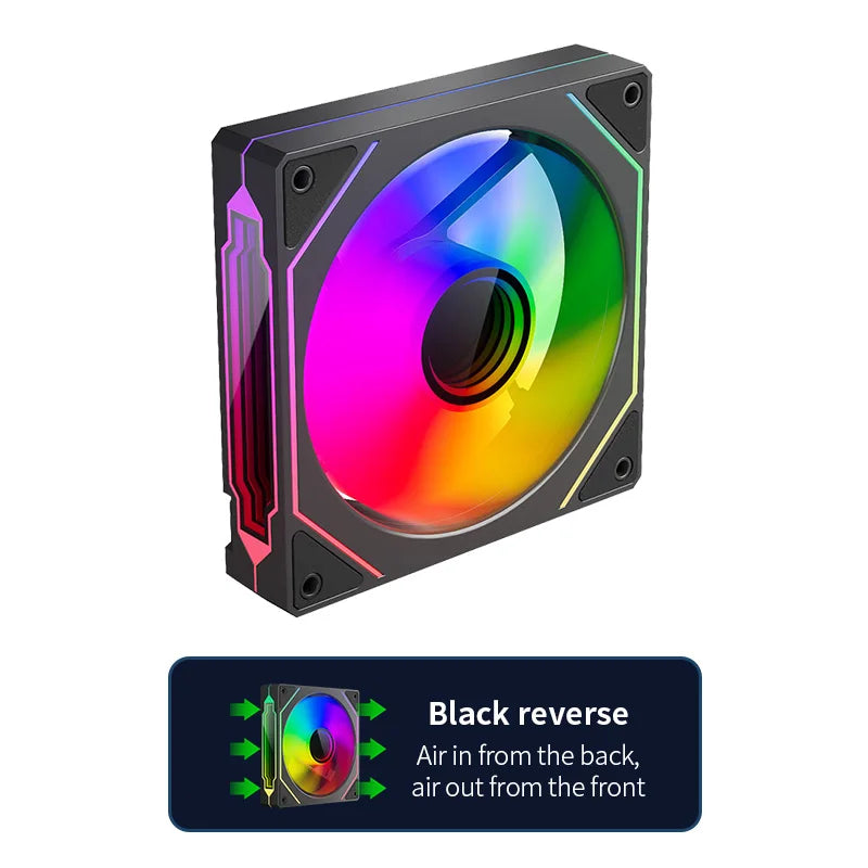 TEUCER Prism 4 PRO 3PCS PC Case Fan 120mm ARGB Cyclic Mirror Light Effect PWM 800-2000RPM CPU Cooler ventilador
