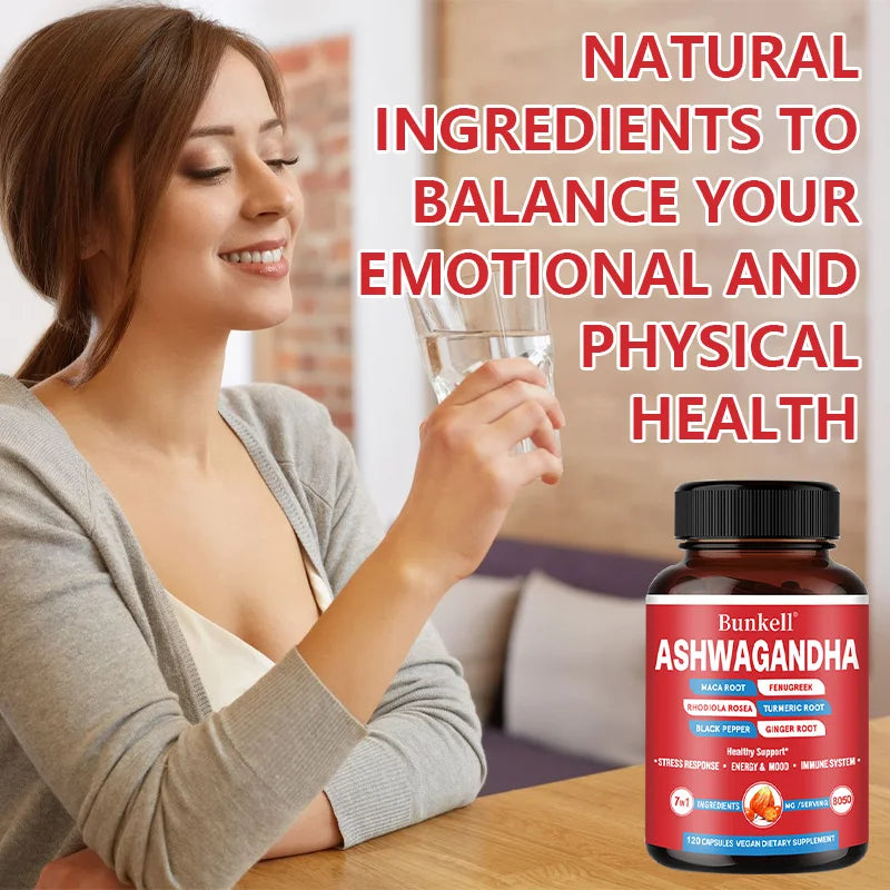 Ashwagandha - Helps with Muscle Growth, Relieves Stress and Mood, Supports Overall Health, Improves Endurance